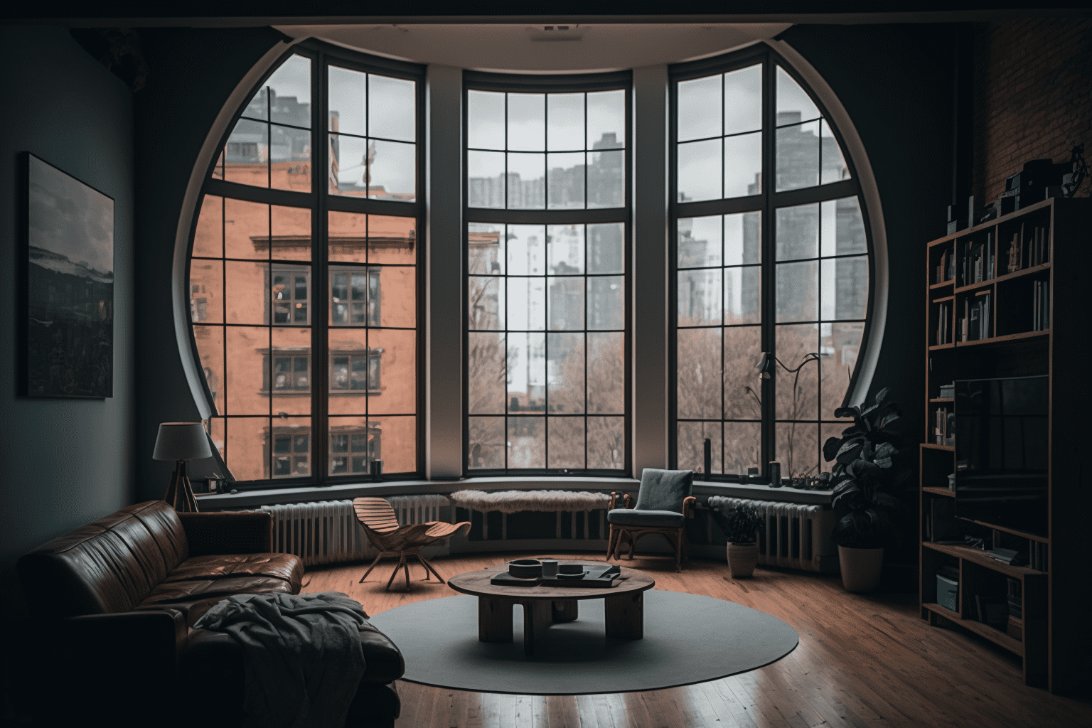 Apartment with large windows
